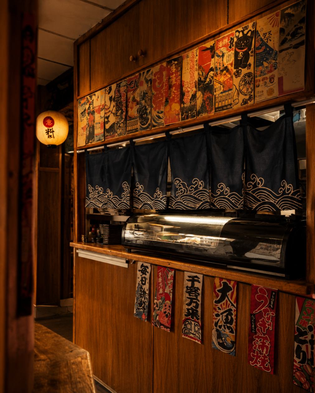 Izushi Izakaya sake and Japanese whisky shelf