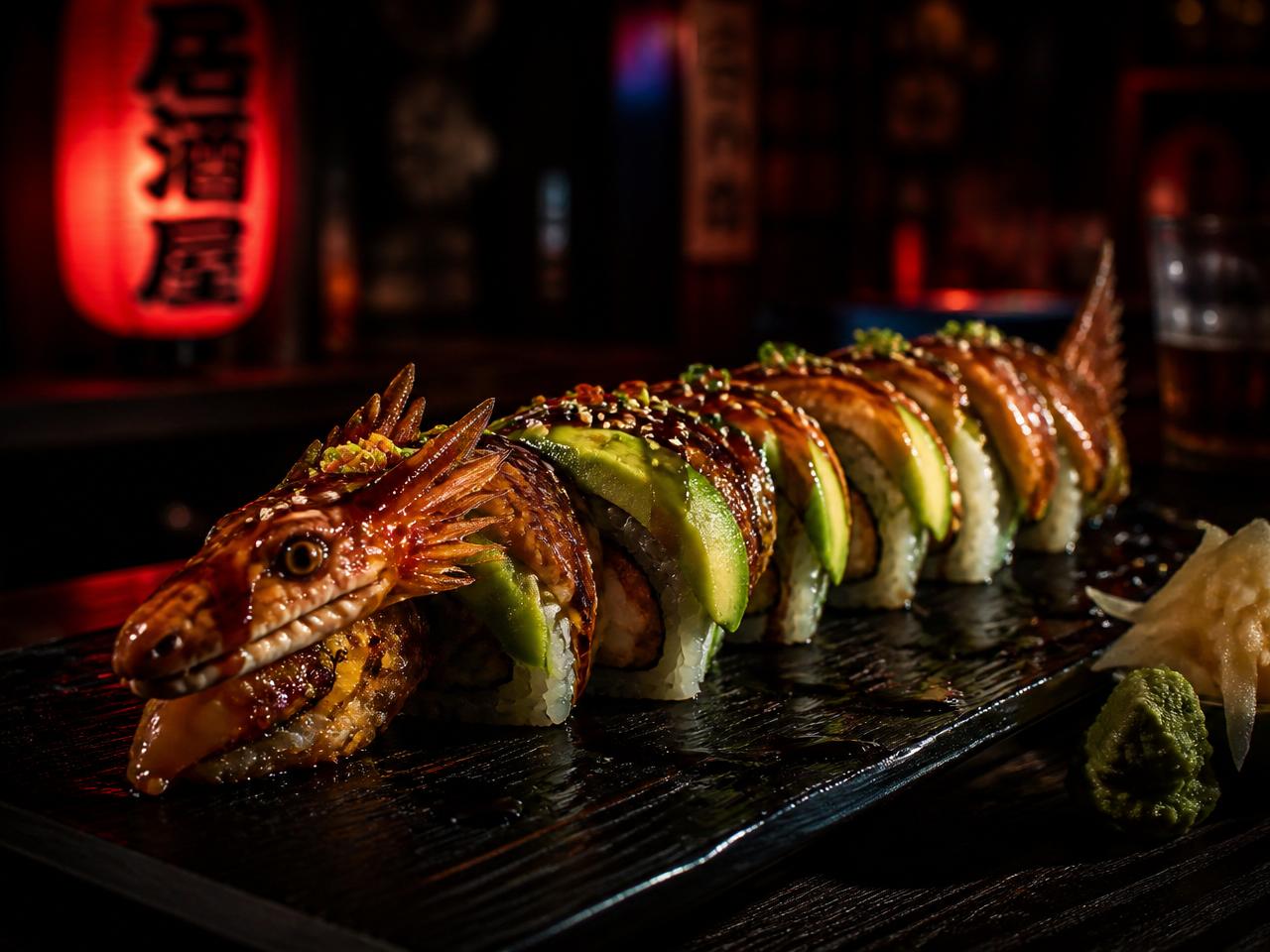 Dragon Roll at Izushi Izakaya