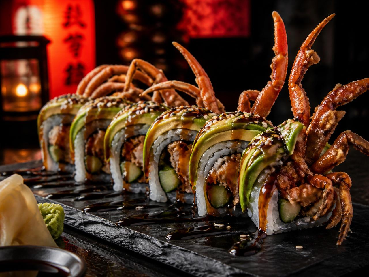 Spider Roll at Izushi Izakaya